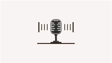 microphone for podcast or broadcast animation video, voice record icon ...