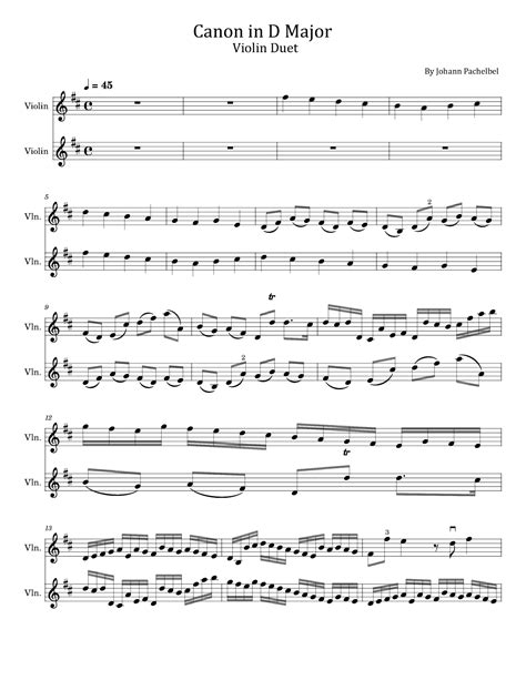Canon In D Violin 2