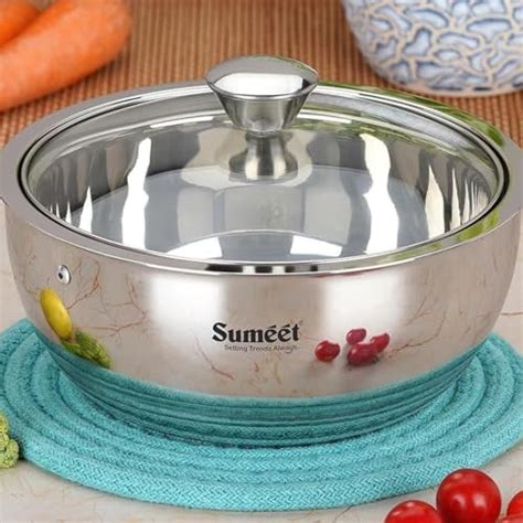 Buy Wonderchef Austin Grand Stainless Steel Serving Casserole with Lid ...