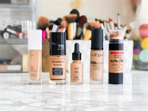 Top 5 Medium to Full Coverage Drugstore Foundations - Jasmine Maria
