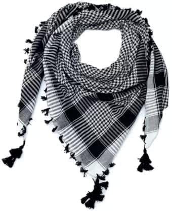 Buy Desert Shemagh Tactical Scarf, Black and White Checkered Pattern ...