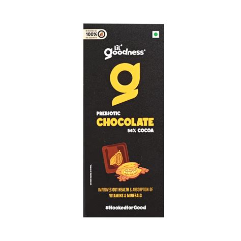 Lil'Goodness Dark Chocolates - Premium Prebiotic Choco Bars - Healthy ...