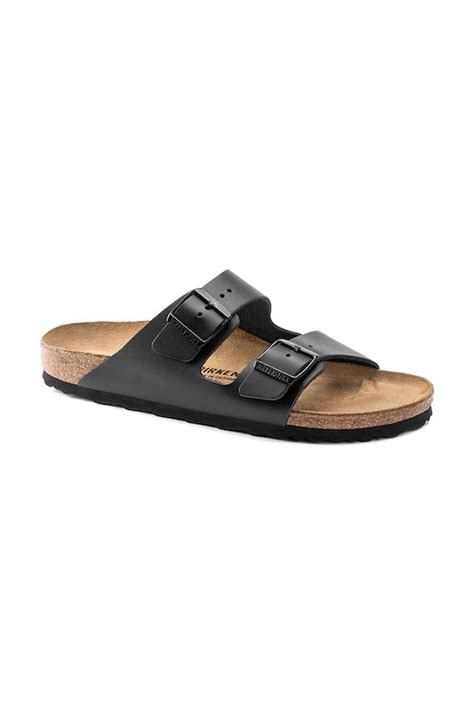 Birkenstock klapki skórzane Arizona kolor czarny 51193 | Answear.com
