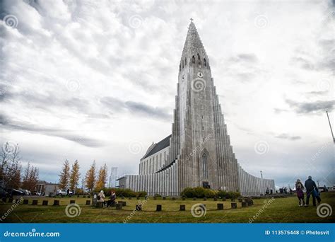 Reykjavik, Iceland - October 12, 2017: Hallgrimskirkja Church and ...