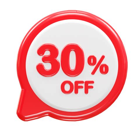 30 percent off text effect 3d rendering illustration 29730316 PNG