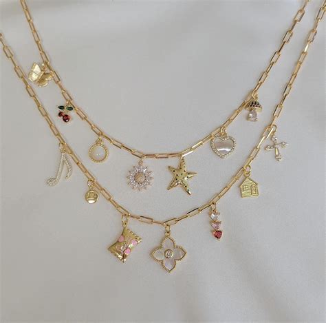 Gold Necklace Charms