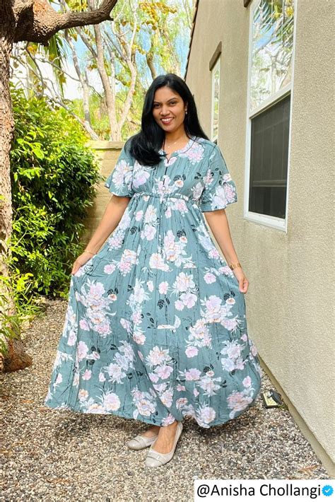 Big Floral Frock Rayon Cotton Nighty