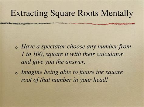 Extracting Square Roots Mentally | KEY
