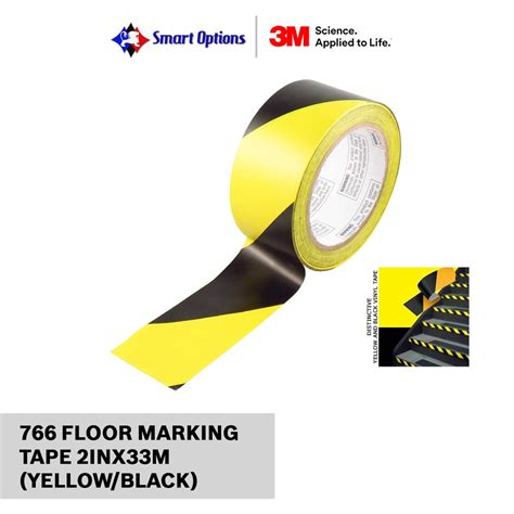 3M 766 VINYL FLOOR MARKING TAPE YELLOW/BLACK 2INX33M | Shopee Philippines