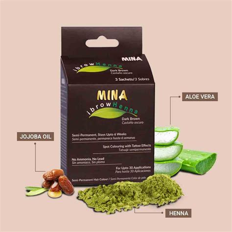 Mina Eyebrow Henna Natural Dark Brown Brow Tinting Kit – minaeyebrowtints