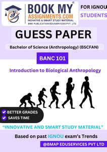 BANC 101 IGNOU Book for BSCFAN Introduction to Biological Anthropology ...