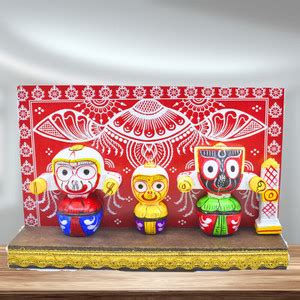 Real Craft Traditional Singhasana Deity - Lord Jagannath, Subhadra ...