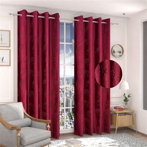 DECOMIZER Grommet Opaque Curtains Door Curtains 7 Feet Long Set Of 2 ...