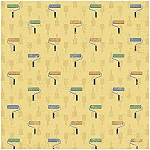 KAREN FOSTER Design Scrapbooking Paper, 25 Sheets, Paint Rollers, 12 x ...