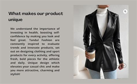 Buy Tandul Synthetic Leather Black Blazer for Women - Single Breasted ...
