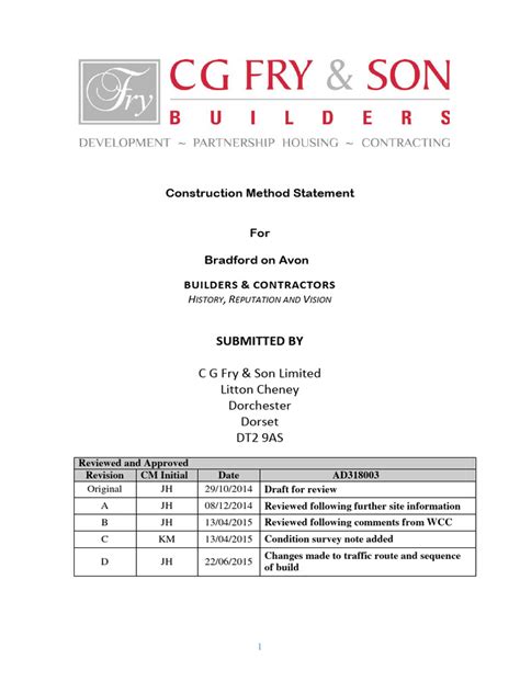 Image result for Example of Construction Method Statement