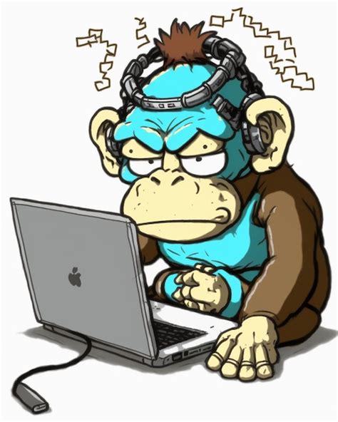 Image result for Monkey at Computer
