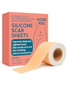 HOME RISE Silicone Scar Sheets – Medical‑Grade Tape Roll 1.6" x 60 ...