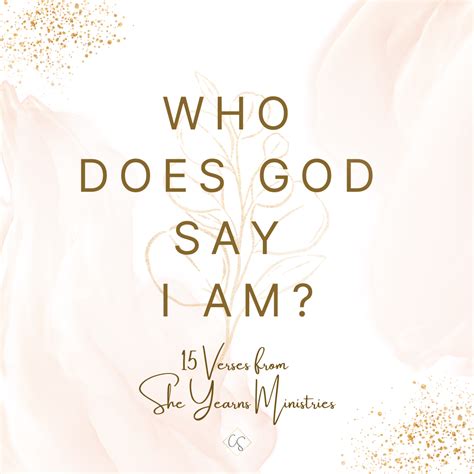 Who Does God Say I Am? - Cheri Strange, She Yearns, Christian Speaker ...