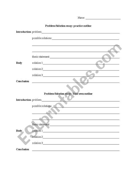Image result for Printable Essay Outline Worksheet