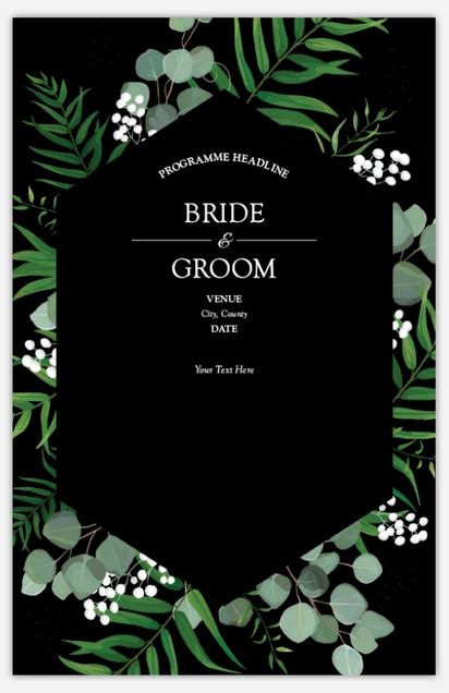 Wedding Programmes Templates & Designs | Vistaprint