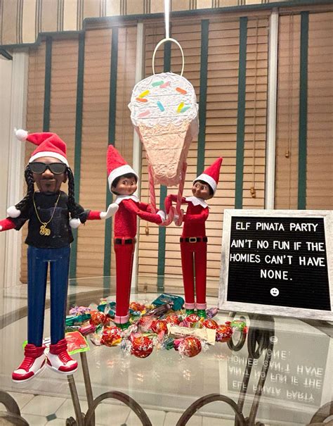 Day 2 - Snoop and the Elves - Piñata Party | Elf fun, Elf antics, Elf ...