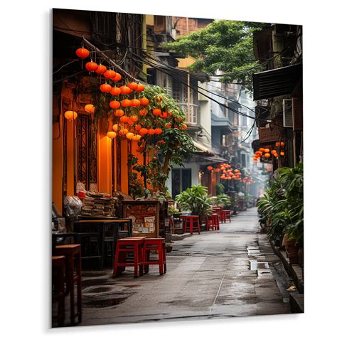 Latitude Run® Vietnam Hanoi Old Floral Quarter II - Vietnam Metal Art Print | Wayfair