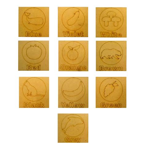 Bonjoy Wooden Shape Cutouts for Kids - Set of 10 (2.5", 3" and 4") MDF ...