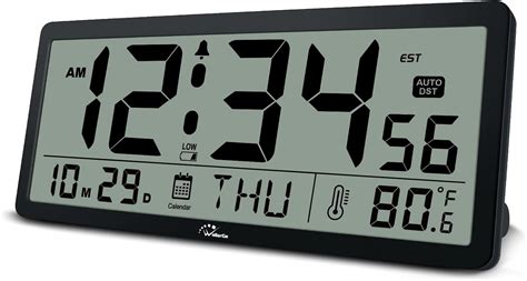 WallarGe Auto Set Large Digital Wall Clock Battery India | Ubuy