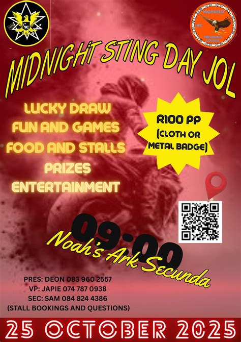 Midnight Sting Secunda Day Jol, Noah's Ark Petting Farm Secunda, 25 ...