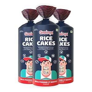 GRAINIC Rice Cakes, Multigrain (7 Super seeds) - Unsalted I Vegan ...