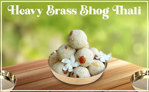 DOKCHAN Brass Plain Design Heavy Plate for Store kumkum, haldi, akshat ...