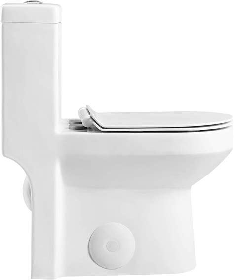 Buy Fine Fixtures Dual-Flush Elongated One-Piece Toilet with High ...