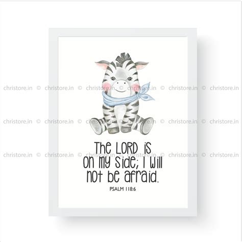 The Lord Is with Me – Psalm 118:6 | Kids' Christian Wall Art in Black ...