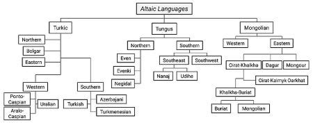 Image result for Altaic Languages Tree