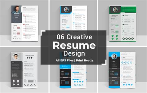 06 Creative CV, Resume Templates Design Graphic by sujhonsharma · Creative Fabrica