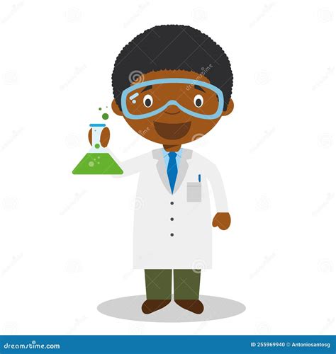 Cute Cartoon Vector Illustration of a Black or African American Male ...