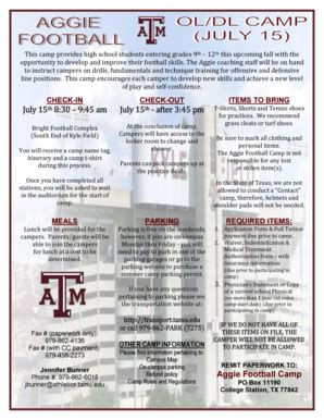 Fillable Online This camp provides high school students entering grades ...