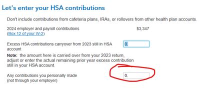 Solved: HSA - Excess Contribution