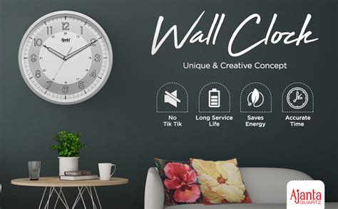 Buy Ajanta Plastic Night Glow Modern Clock Radium Analog Wall Clock ...