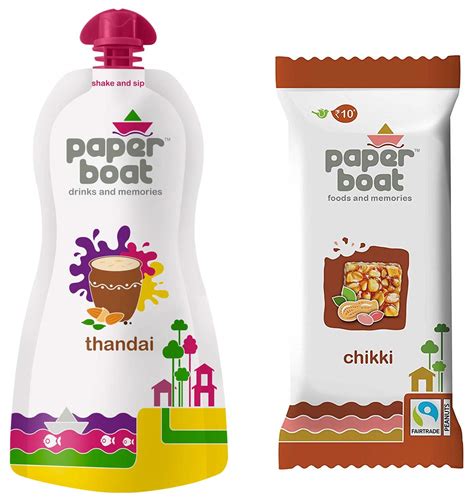 Paper Boat Peanut Chikki, 30 Units x 28 g + Paper Boat Thandai, 180ml ...