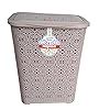 Nayasa Flower Plastic Laundry Basket 64 litres 45.2 cmx38 cmx56 cm ...