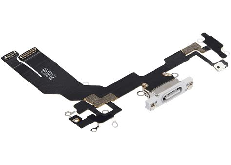 Charging Port Flex Cable Compatible For iPhone 16e (Premium) (White)