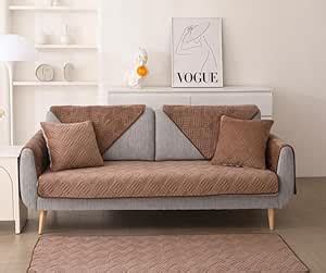 HOMETHREADS European Premium Style Anti Slip 2 Seater Sofa Cover Set ...