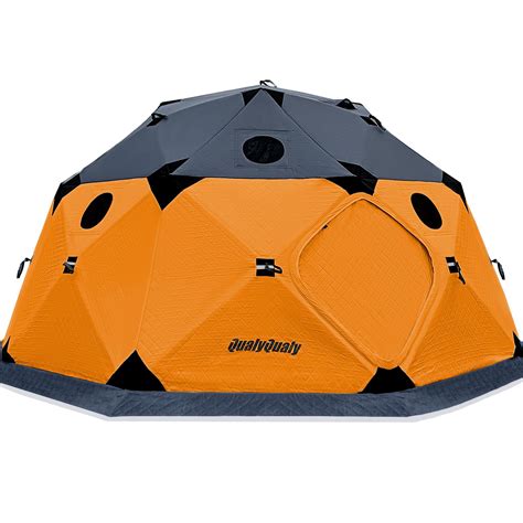 QualyQualy Ice Fishing Tent with Floor, Insulated Ice Fishing Shelter ...