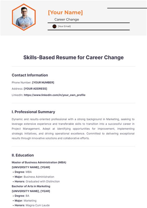 Free Skills Based Resume Templates to Edit Online and Download