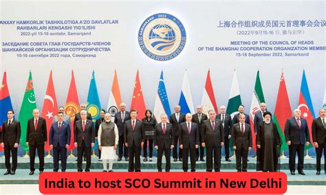 SCO Summit: India will host Summit in New Delhi on July 3-4