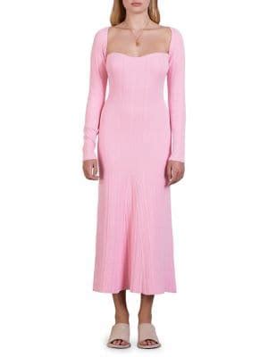 Drop 2 Slim-Fit Sweetheart-Neck Rib Maxi Charli Dress