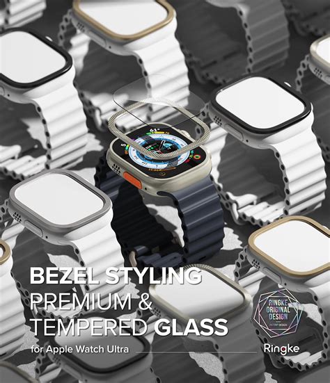 Apple Watch Ultra 49mm Bezel Styling & Glass Combo - Titanium 49-44 (S