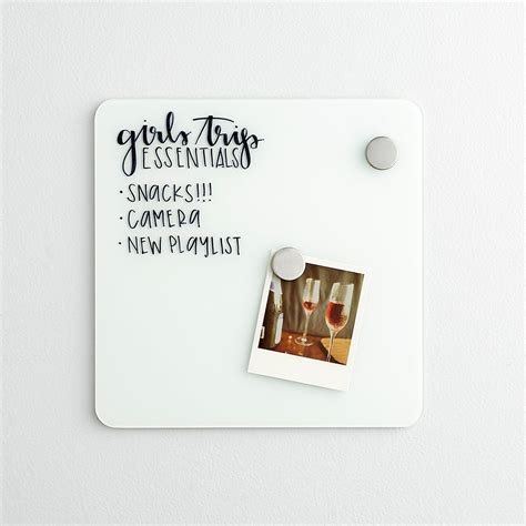 Three by Three Magnetic Glass Dry Erase Board | The Container Store